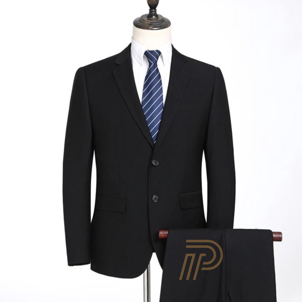 Jas Blazer Vali Pria Formal Kancing Dua Slim Fit