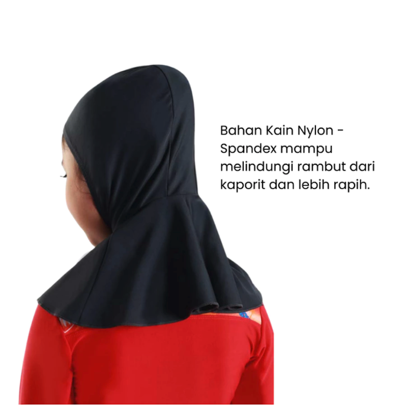Silver Topi Renang Kain Anak Muslim 2