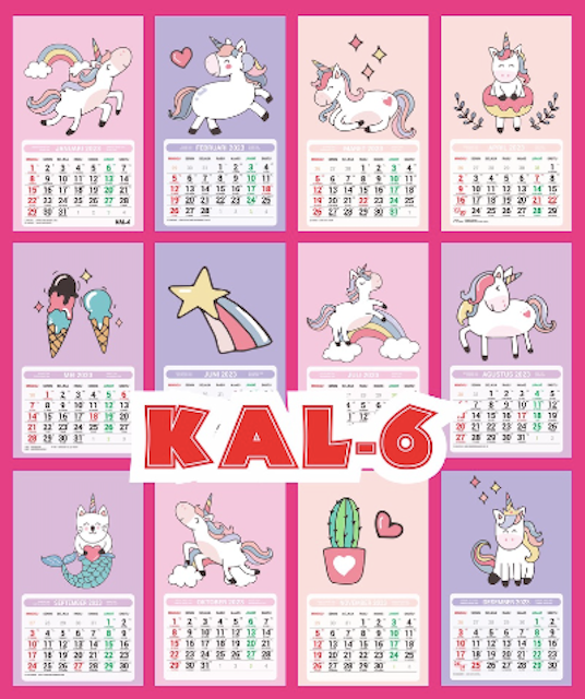 Azkafun Kalender Meja Mini Aesthetic