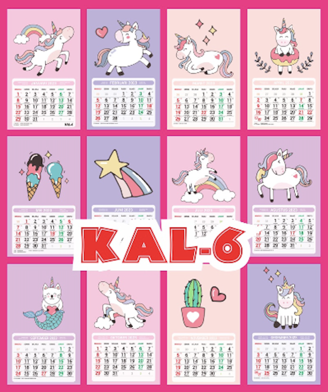 Kalender Meja Mini Aesthetic 3
