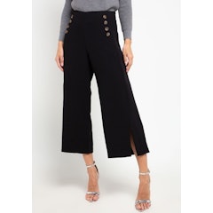 Buttoned Culottes Black