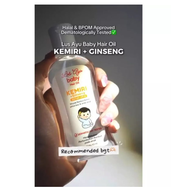 Hayjen Kosmetik Lus Ayu Baby Hair Oil Kemiri + Ginseng