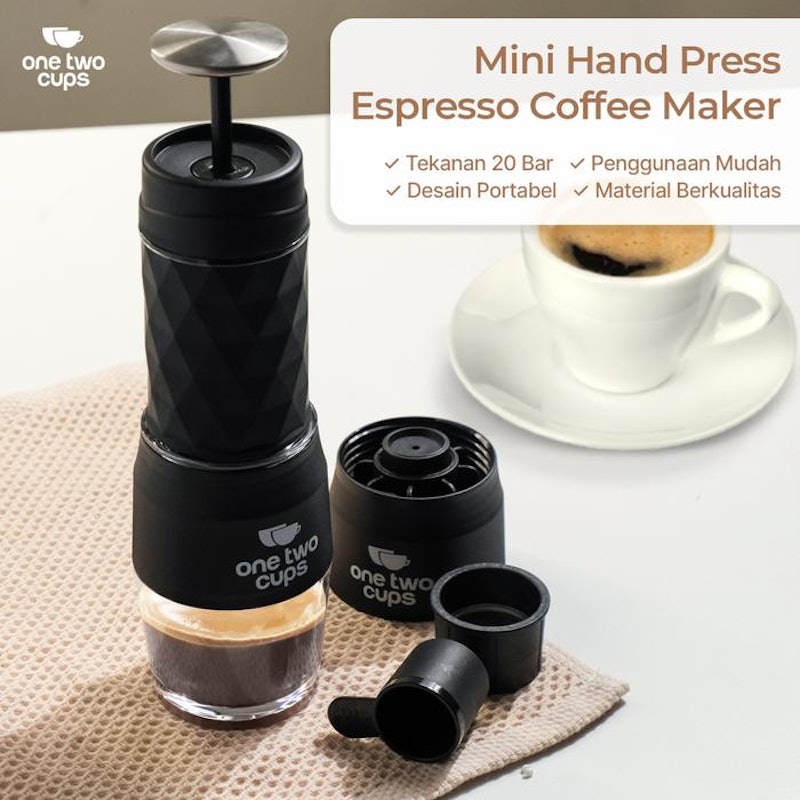 One Two Cups Hand Press Mini Espresso 2