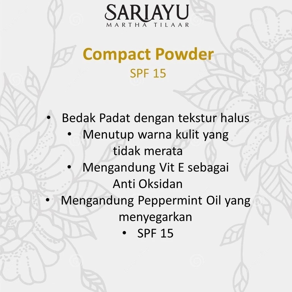 Martina Berto Sariayu Compact Powder SPF 15