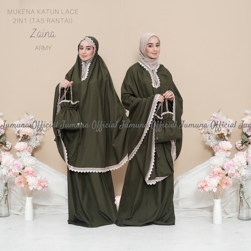 Jumuna Mukena Katun Dewasa 2in1 Zaina 4