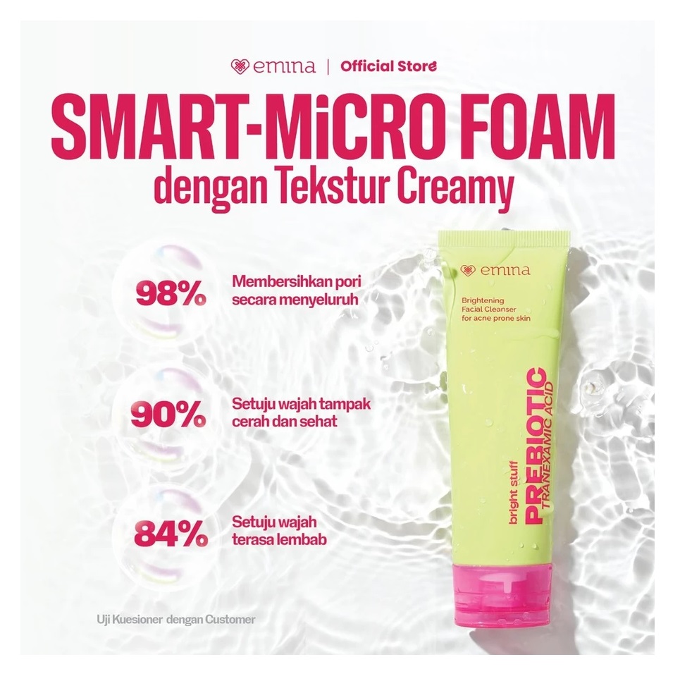 Paragon Technology and Innovation Emina Bright Stuff Prebiotic Tranexamic Acid Brightening Facial Cleanser