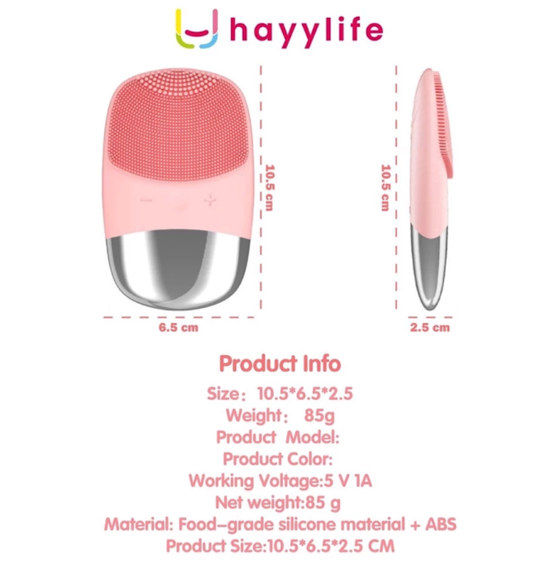 HAYYLIFE Facial Cleansing Silicone Deep Pore Cleaning Electric 4