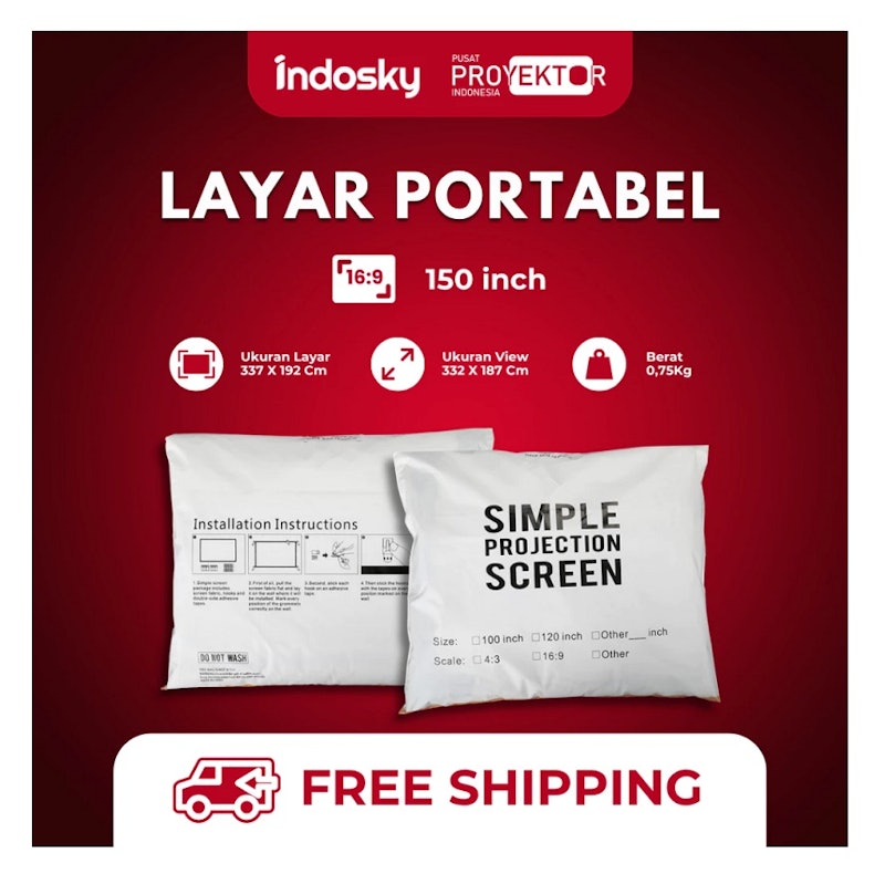 Indosky Simple Projection Screen 150 inch 5