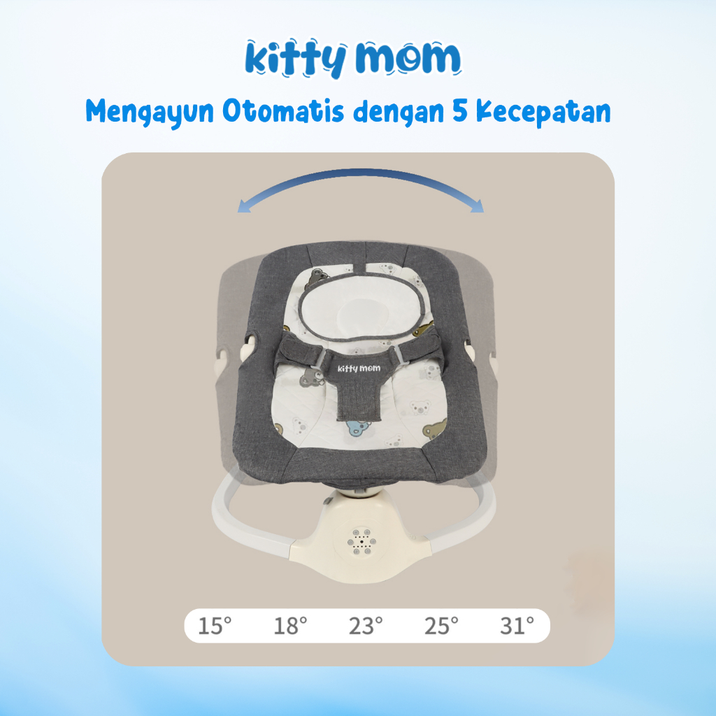 Kitty Mom Ayunan Bayi Portable dengan Remote 4