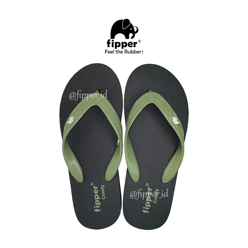 Fipper Comfy Black/Green Army 3