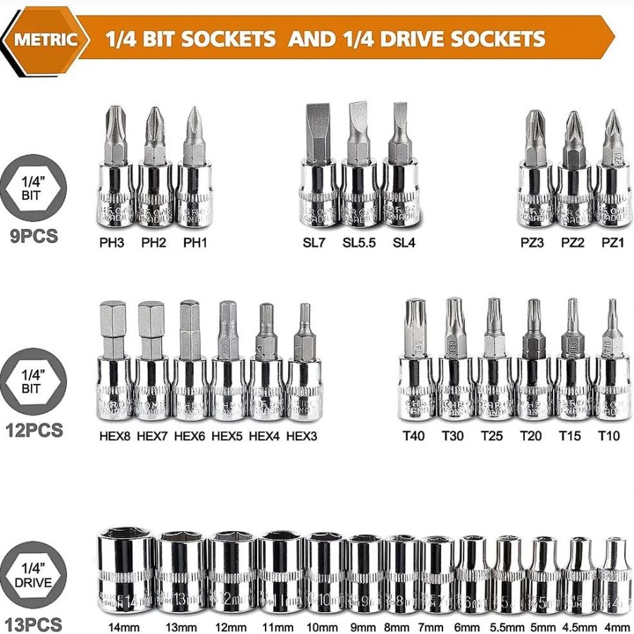 JLD Machinery JLD Socket Wrench Set 46 Pcs