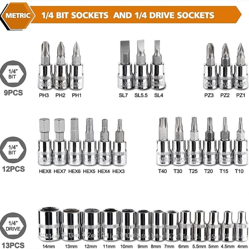 JLD Socket Wrench Set 46 Pcs 2