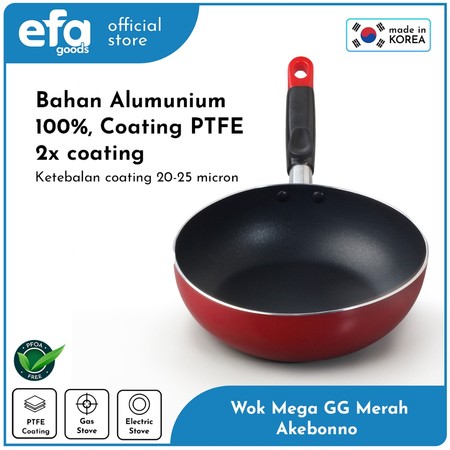  Efa Goods Wok Mega GG Merah Akebonno 28 cm