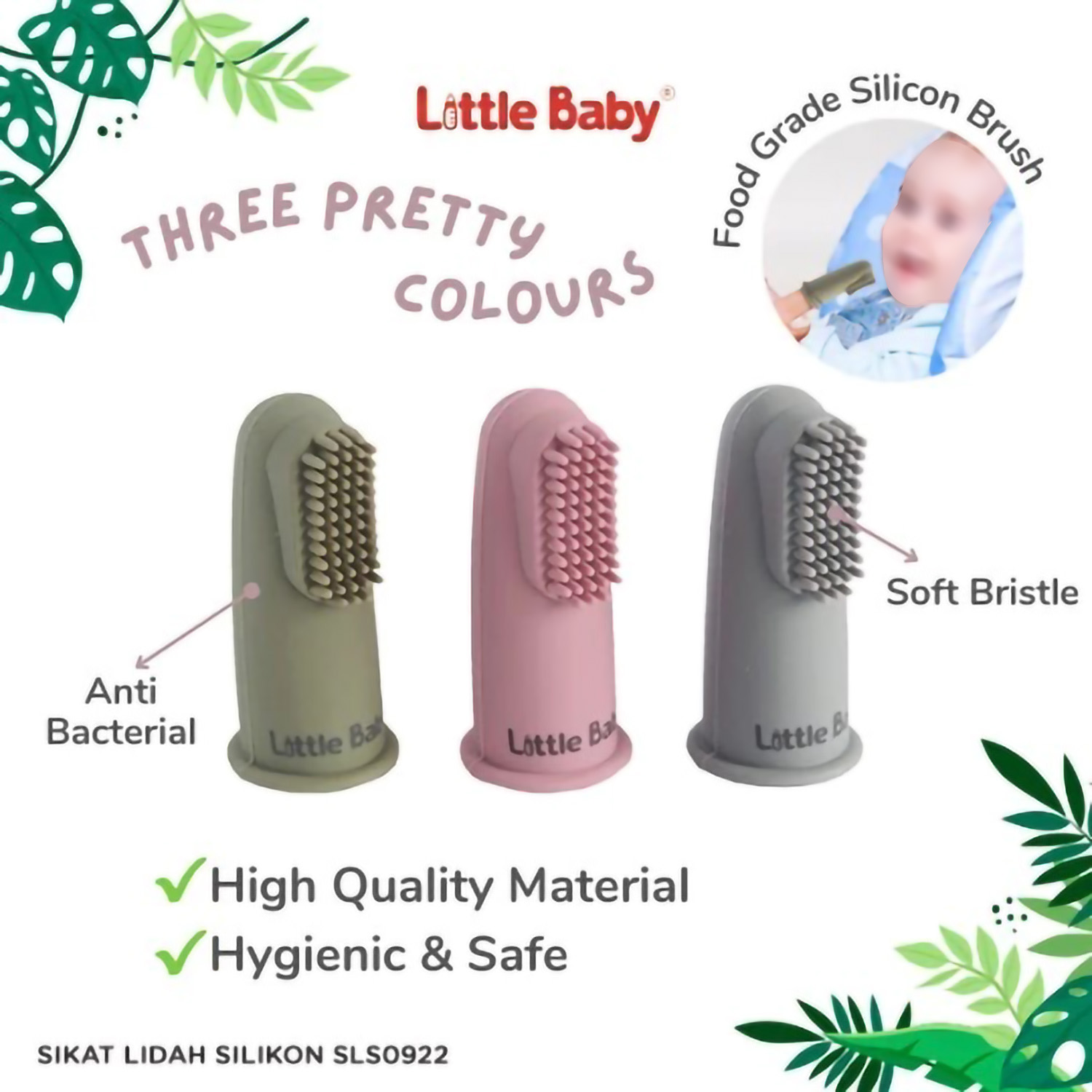  Little Baby® Premium Silicone Finger Toothbrush  SLS0922