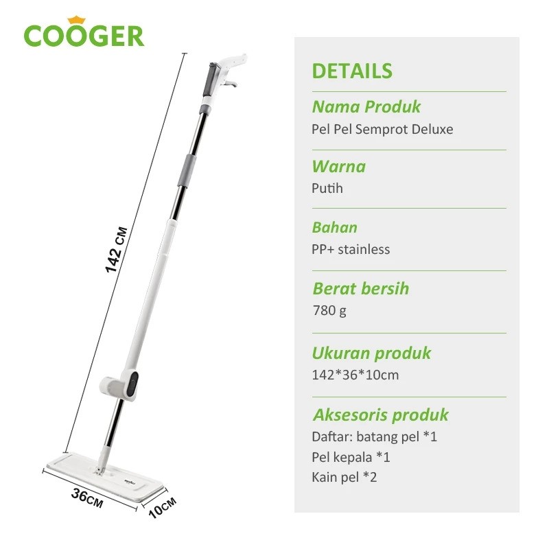  COOGER Deluxe Spray Mop