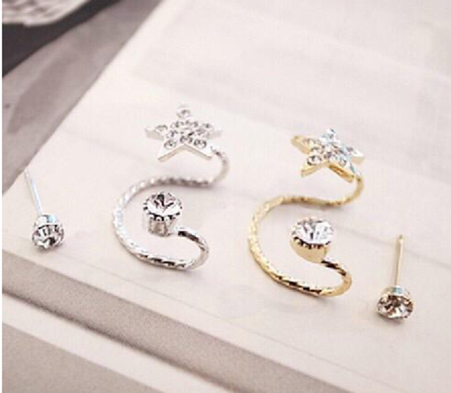 Stud Ear Cuff Star Elegant  ｜ ACC035 
