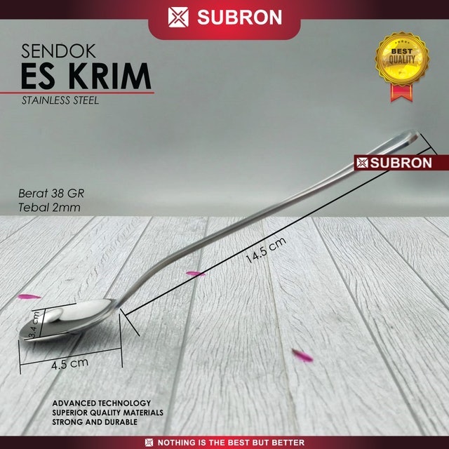 SUBRON  Sendok Ice Cream Stainless Steel 