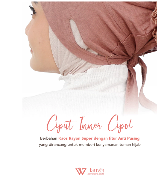  Hauwa Ciput Cepol Daleman Hijab Instan Kaos
