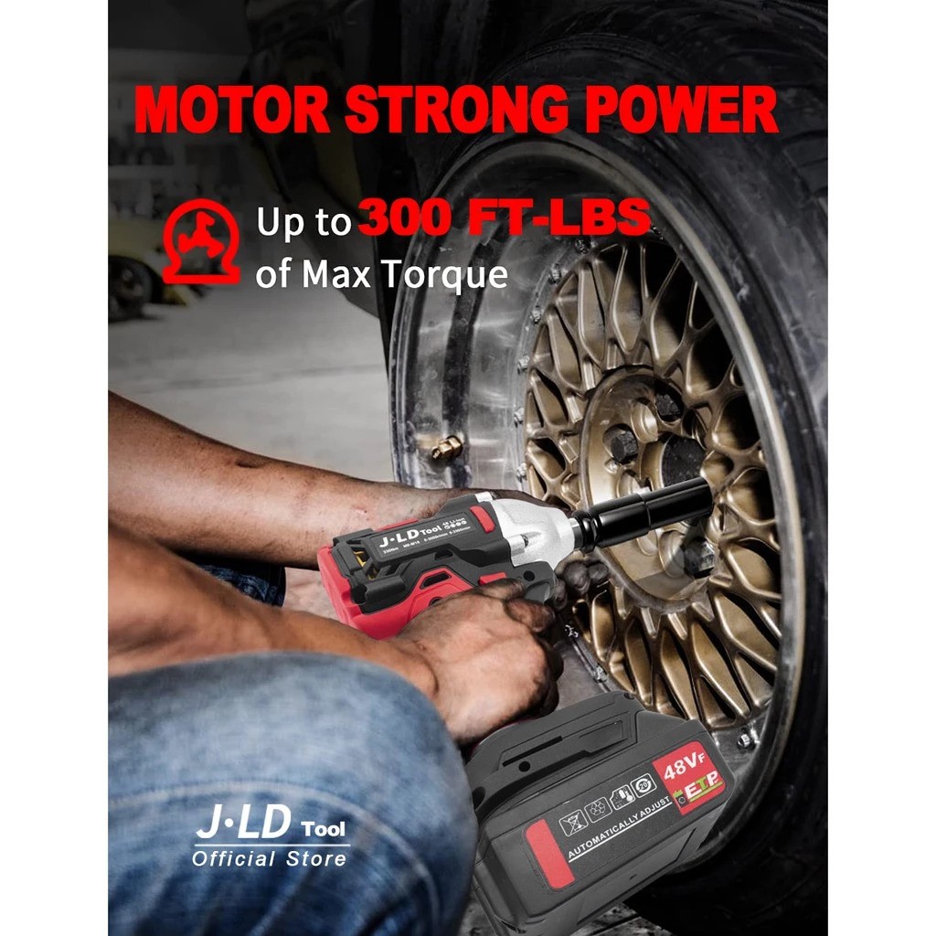 JLD Machinery J.LD Cordless Impact Wrench 13 mm 350 Nm