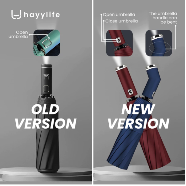 Hayylife Flashlight Automatic Umbrella  2