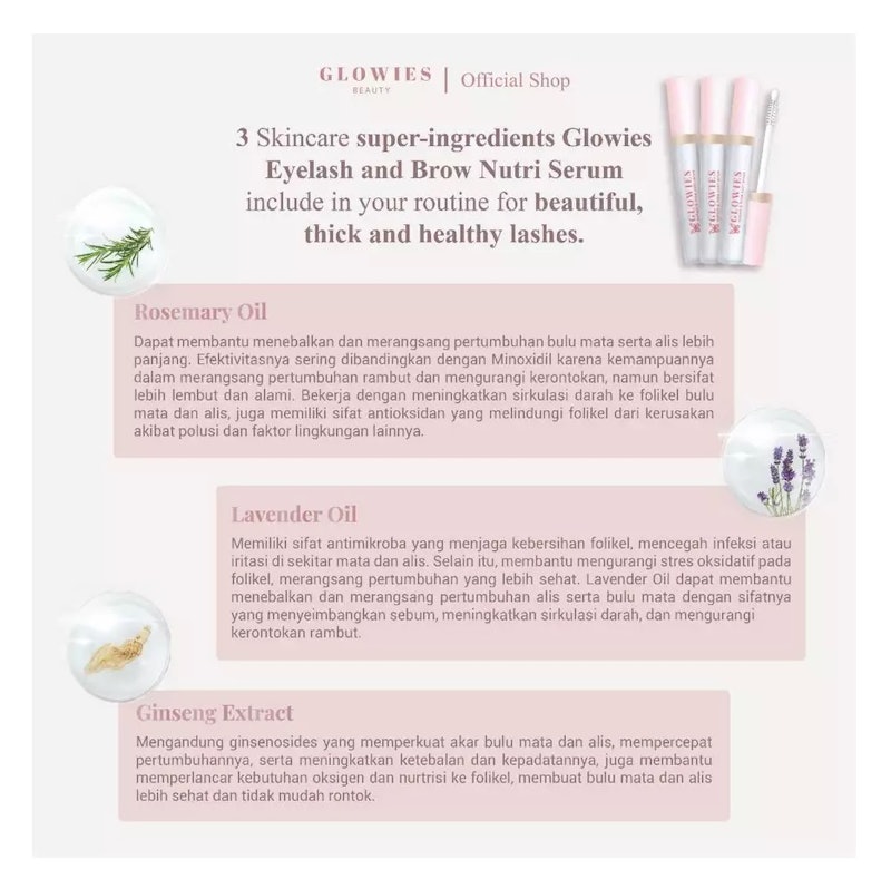 GLOWIES BEAUTY Eyelash & Brow Nutri Serum 3