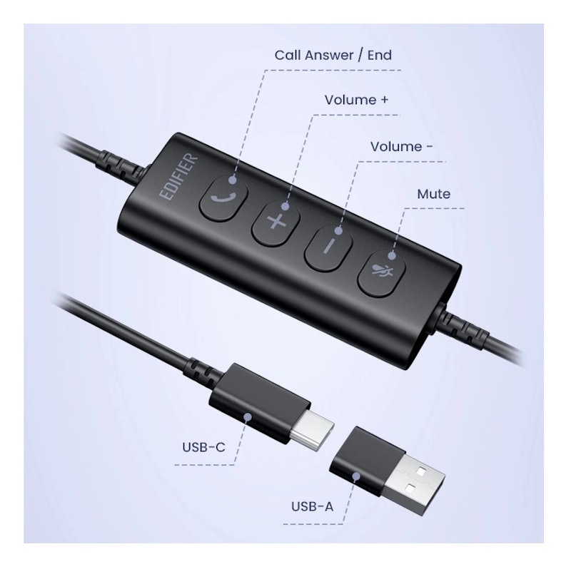 EDIFIER CC100 Wired Mono Headset with Microphone 3