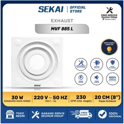 Tripacific Elektrindo SEKAI Exhaust Fan MFV-885 LED