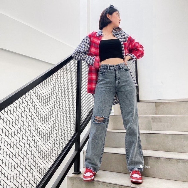 Higwaist Loose Ripped Jeans Mystic Gal 848–858