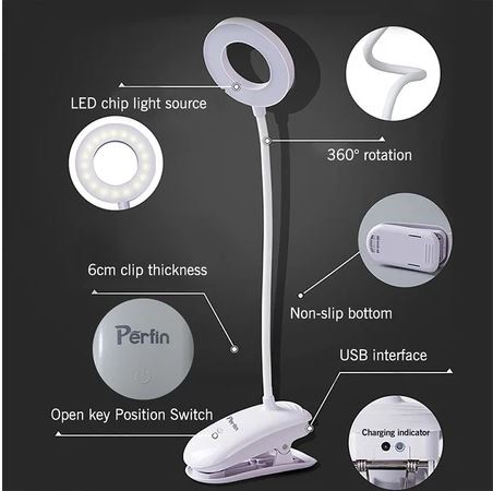  Perfin Lampu Meja Belajar Jepit PFLG01 