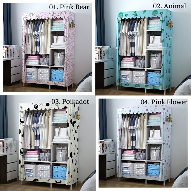 Azonex Lemari Pakaian Portable Rak Serbaguna YG105 - KING