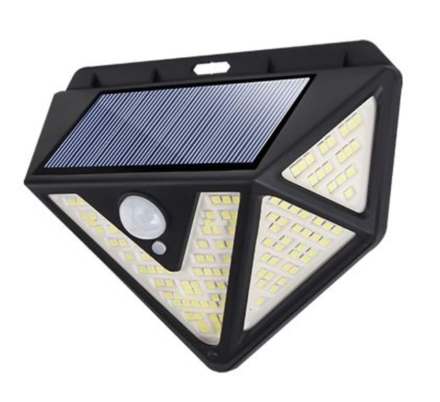 Light Sensor 100 LED Wall Solar Lamp