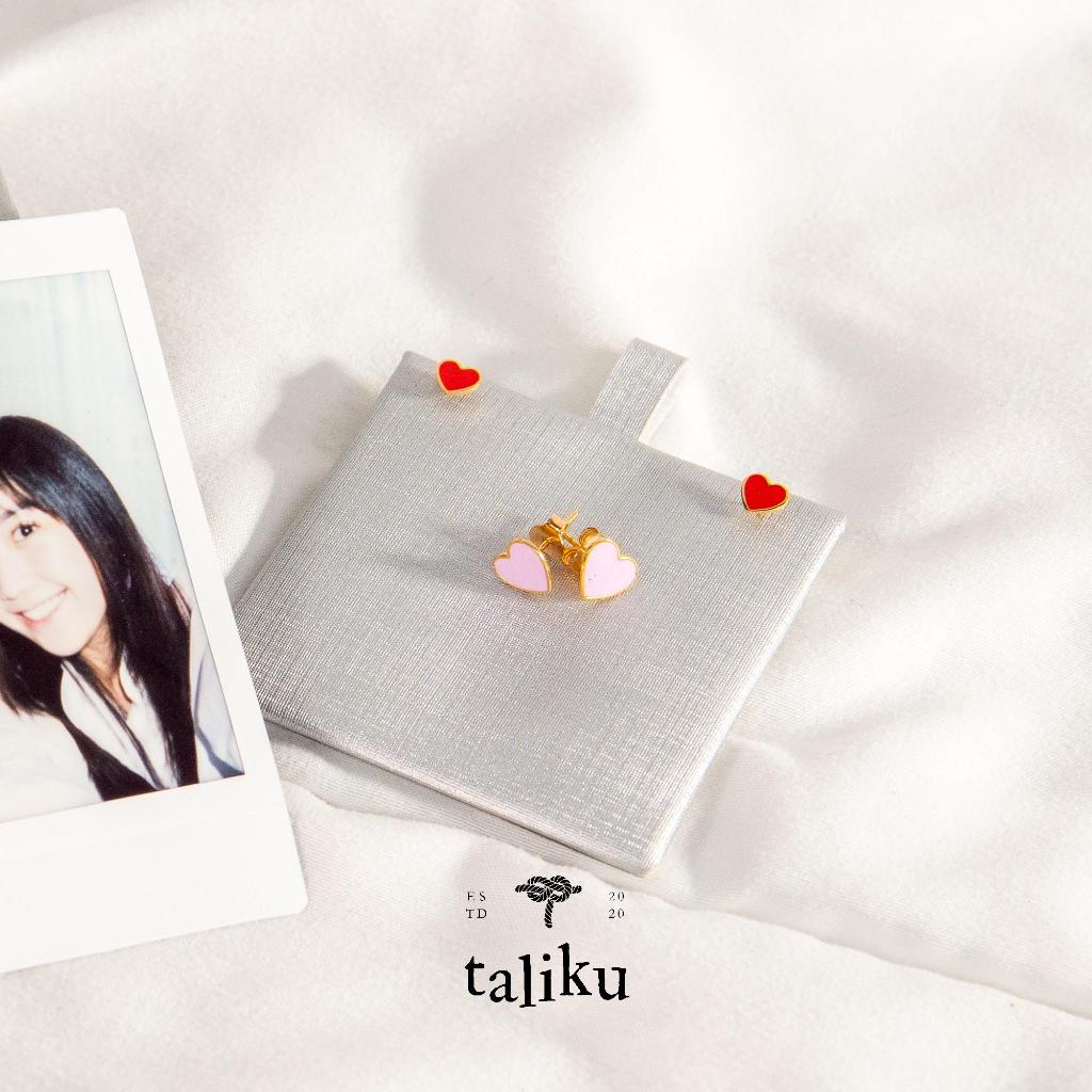 Taliku Mini Enamel Heart Round Loop 4
