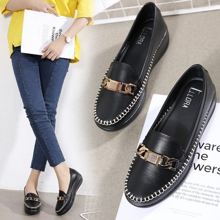 ELLORA Sepatu Wedges Wanita Import Kulit Premium E1215