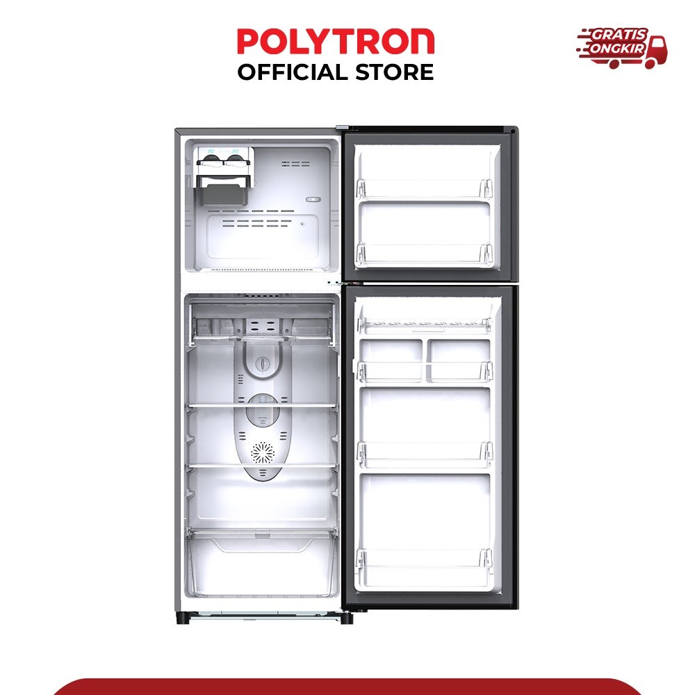 Hartono Istana Teknologi Polytron Kulkas 2 Pintu Beauty Steel 220 Liter  PRB 237LB