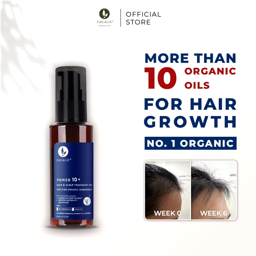 Zenindo Natural Eucalie Organics Power 10+ Organic Hair Growth Oil & Scalp Treatment