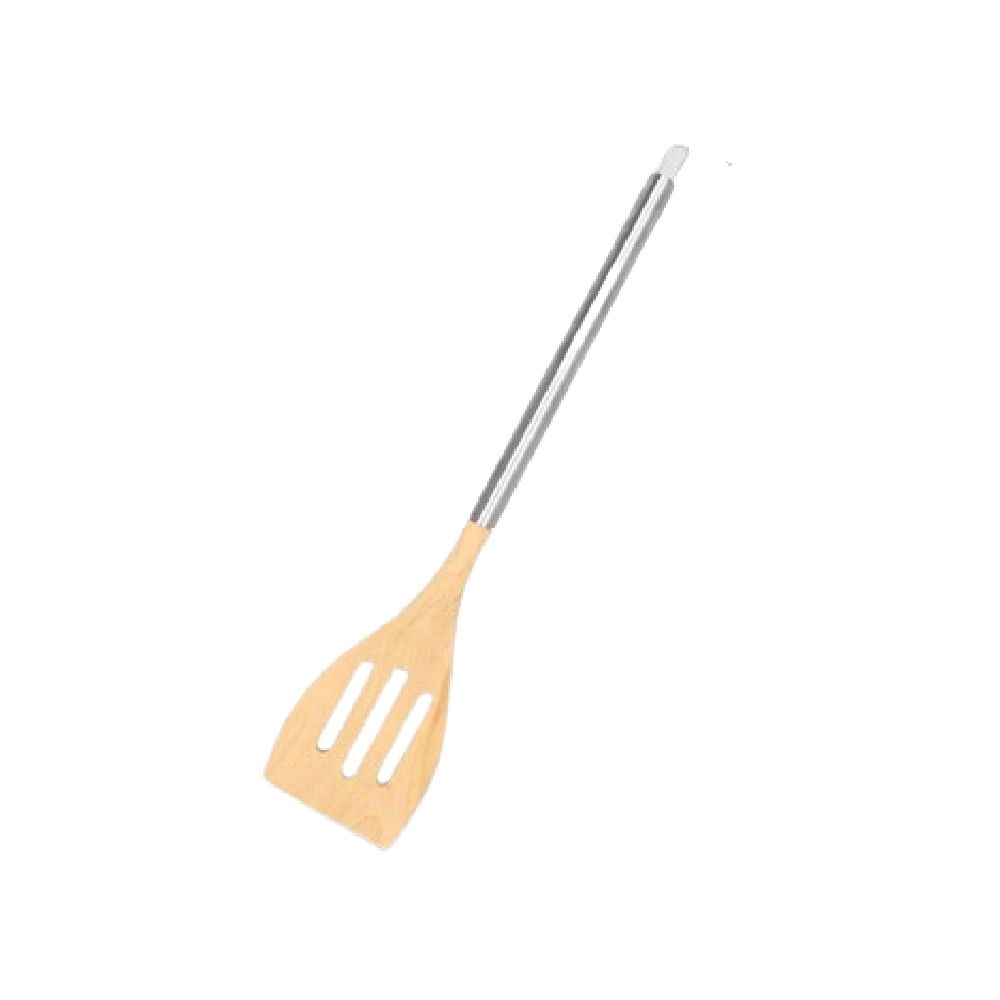 CYPRUZ Spatula Kayu Beech Wood Slotted Turner Series