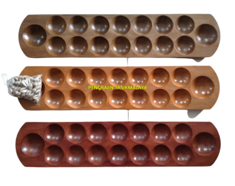 Congklak Kayu Mengkilap Set Biji Kerang 1