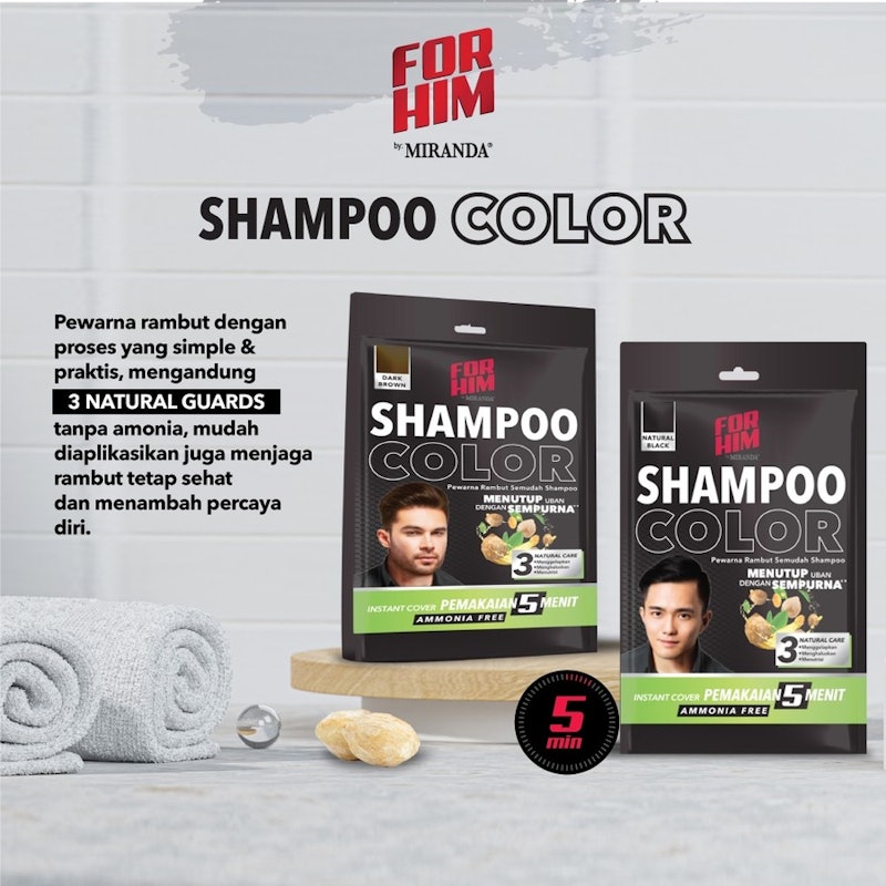 For Him Shampoo Color Natural Black 2