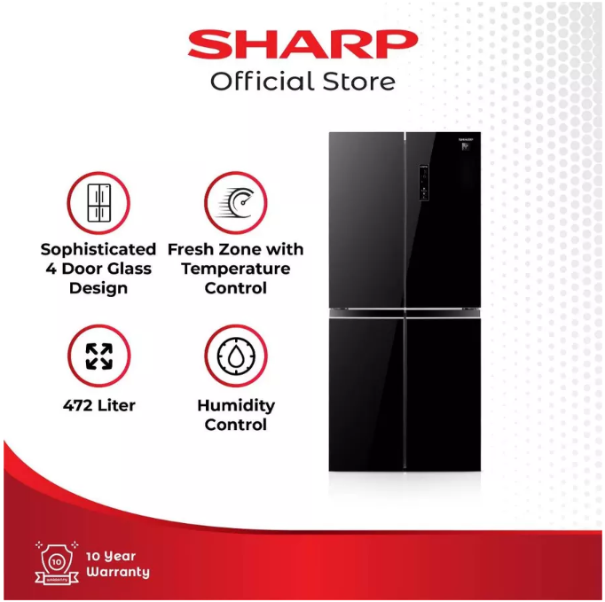 SHARP Electronics SHARP New Queen Series 2021 Refrigerator SJ-IF51PG-BK
