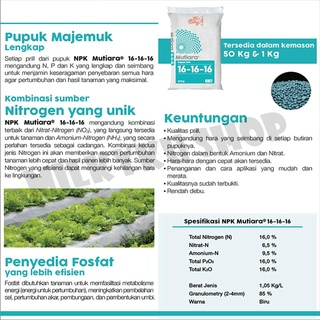 Meroke Tetap Jaya Mutiara Pupuk NPK 16-16-16