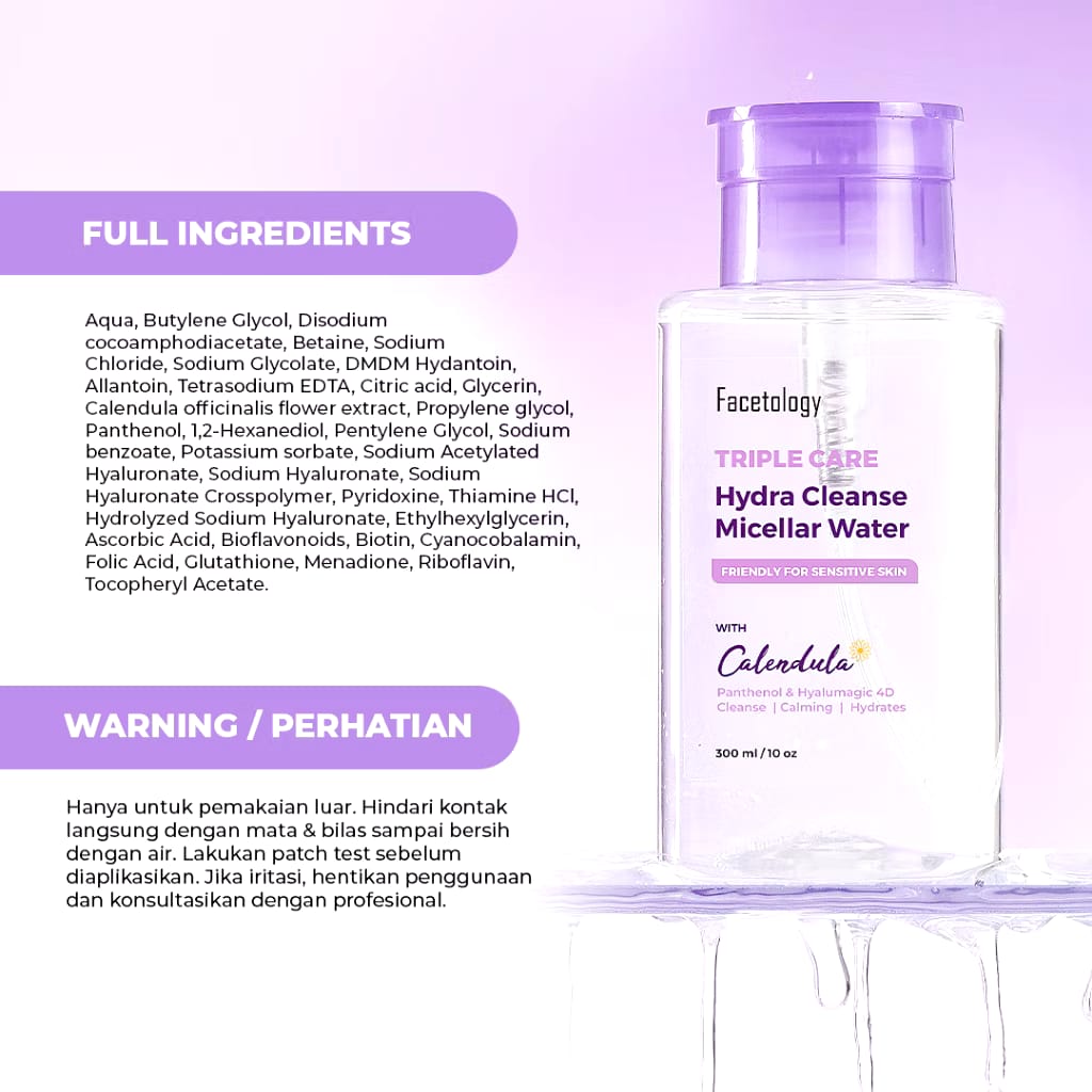 Facetology Innovation Technology Facetology Triple Care Hydra Cleanse Micellar Water