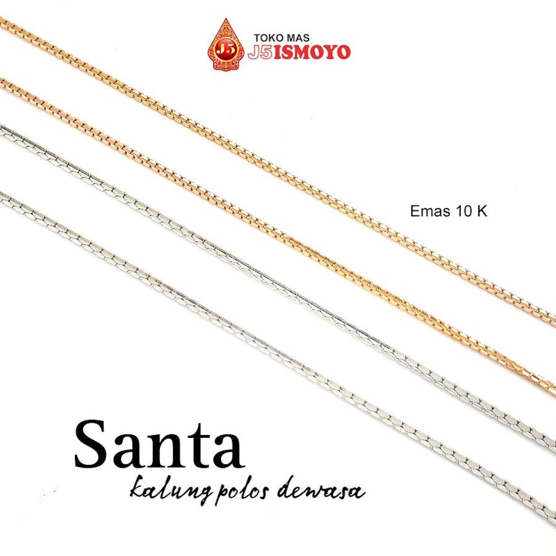 Kalung Emas Polos Santa Pria 4