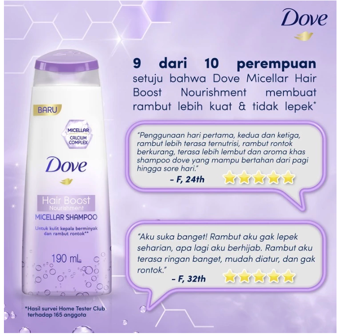 Dove Hair Boost Nourishment Micellar Shampoo