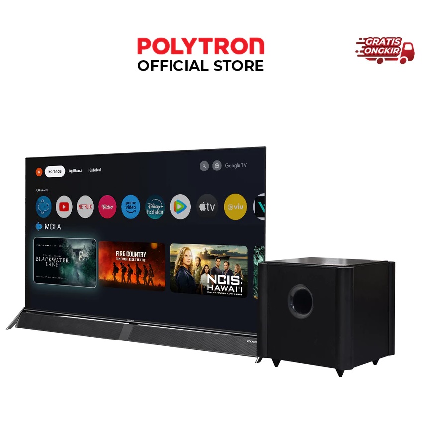 Hartono Istana Teknologi Polytron 43" Smart Google TV 4K UHD PLD 43BUG5058