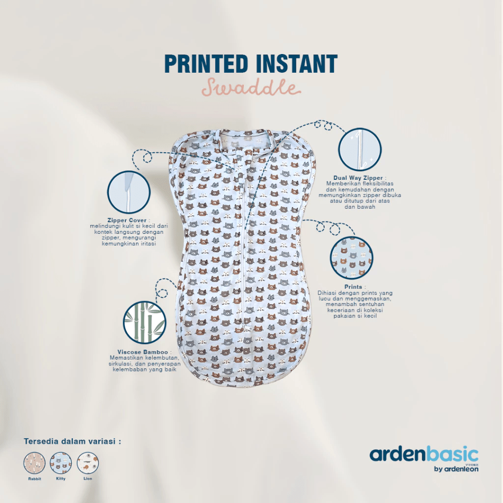 Norindo Maju Abadi Ardenleon ArdenBasic Printed Instant Swaddle