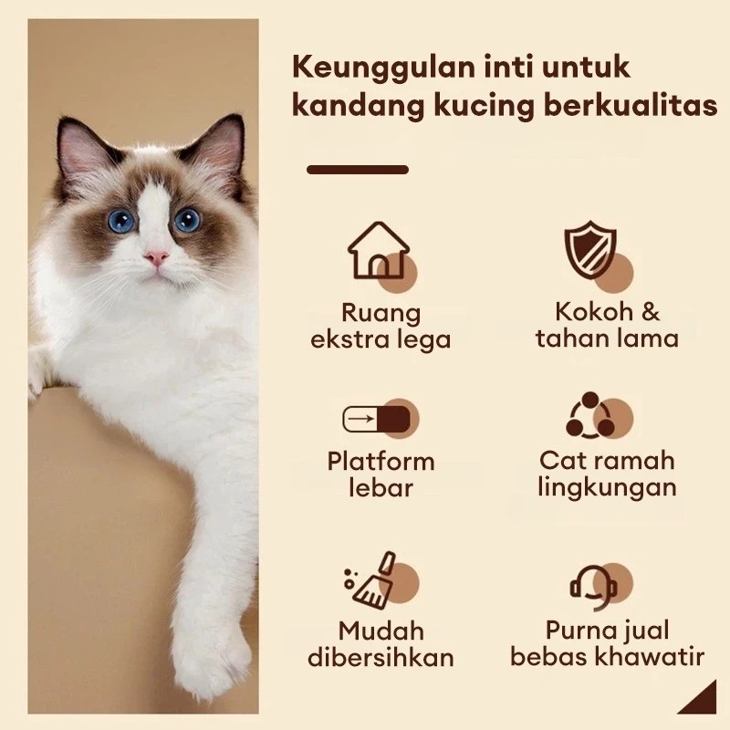 PAPAPET Kandang Kucing Besar 5