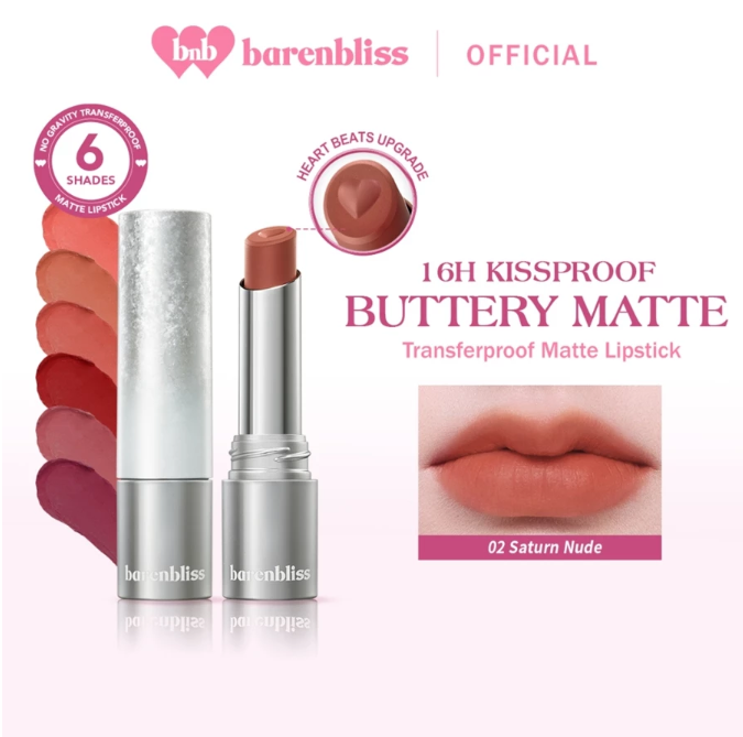HEBE Beauty Style Barenbliss No Gravity Transferproof Matte Lipstick 04 Jupiter Ruby
