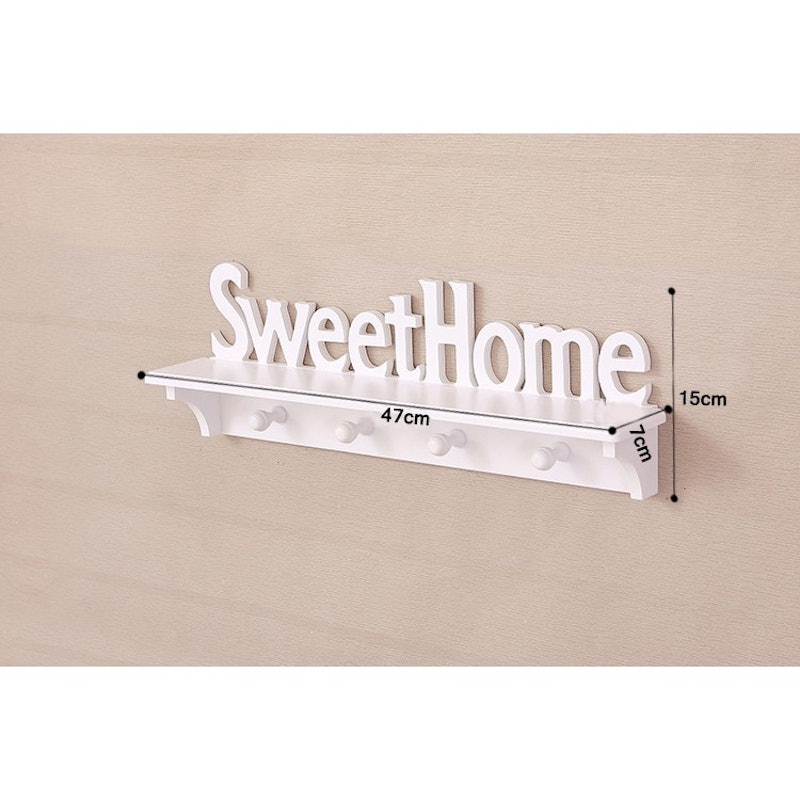 Rak Dinding Vintage Putih SWEETHOME 3