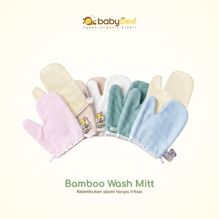 Babybee Bamboo Wash Mitt 2 Pcs 2
