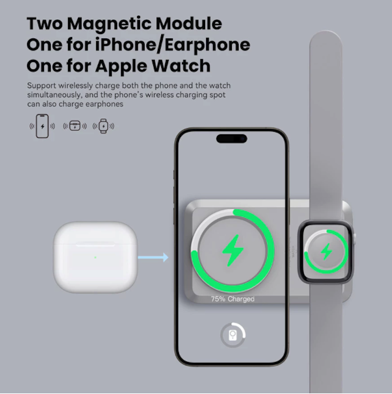 KiiP 2-in-1 Wireless Magnetic Power Bank 4
